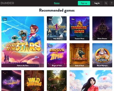 dunder casino games.